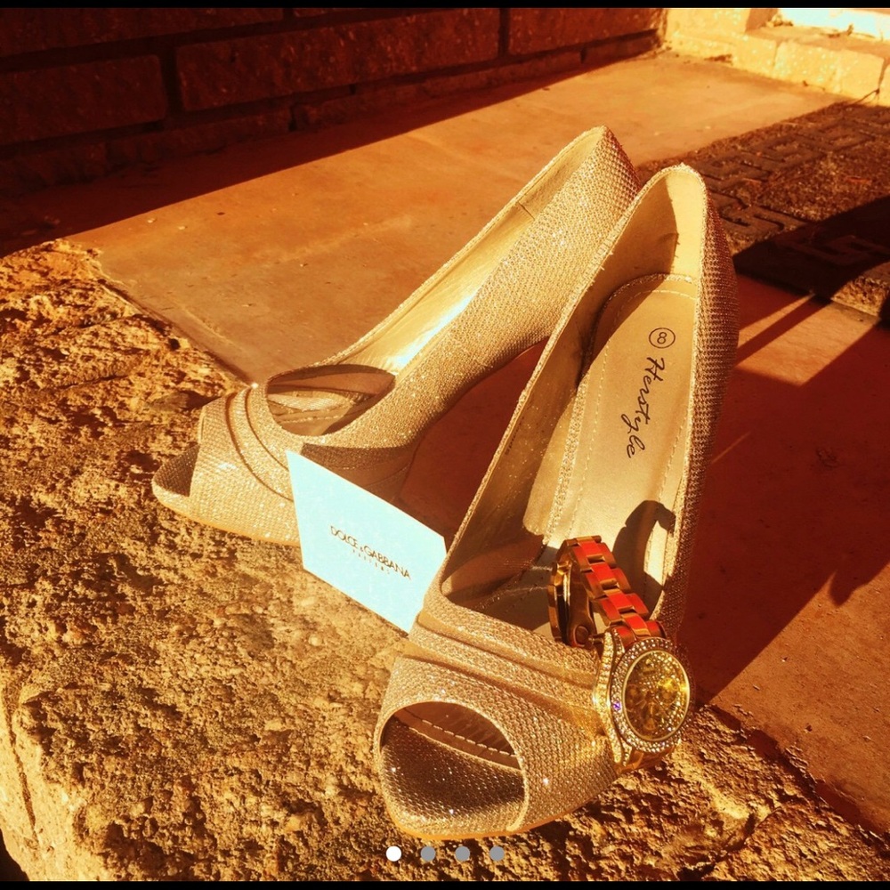 Gold Sparkly Heels